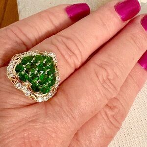 💚Russian Chrome Diopside Heart Ring💚